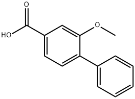 2-甲氧基-[1,1'-联苯]-4-羧酸 结构式