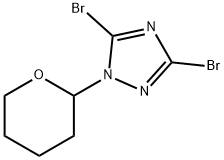 3,5-二溴-1-(2-四氢吡喃基)-1,2,4-三唑 结构式