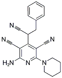 2-AMINO-4-(1-CYANO-2-PHENYLETHYL)-6-PIPERIDIN-1-YLPYRIDINE-3,5-DICARBONITRILE 结构式