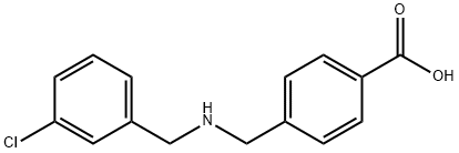 4-(((3-Chlorobenzyl)amino)methyl)benzoic acid 结构式