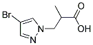 3-(4-溴-1H-吡唑基)-2-甲基丙酸 结构式