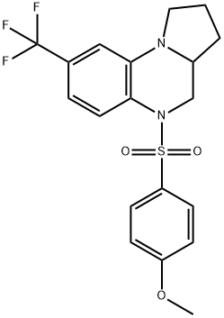 METHYL 4-([8-(TRIFLUOROMETHYL)-2,3,3A,4-TETRAHYDROPYRROLO[1,2-A]QUINOXALIN-5(1H)-YL]SULFONYL)PHENYL ETHER 结构式