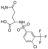 5-AMINO-2-([[4-CHLORO-3-(TRIFLUOROMETHYL)PHENYL]SULFONYL]AMINO)-5-OXOPENTANOIC ACID 结构式