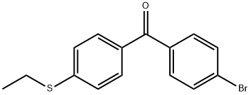 (4-溴苯基)(4-(乙硫基)苯基)甲酮 结构式