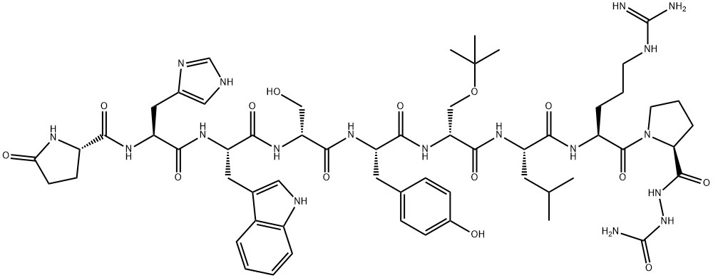 (D-SER4,D-SER(TBU)6,AZAGLY10)-LHRH 结构式