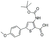 3-TERT-BUTOXYCARBONYLAMINO-5-(4-METHOXYPHENYL)THIOPHENE-2-CARBOXYLIC ACID 结构式