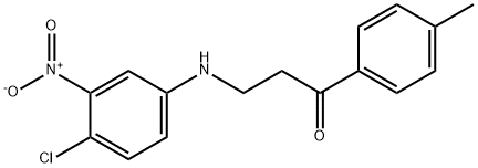 3-(4-CHLORO-3-NITROANILINO)-1-(4-METHYLPHENYL)-1-PROPANONE 结构式