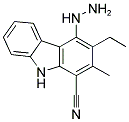 3-ETHYL-4-HYDRAZINO-2-METHYL-9H-1-CARBAZOLECARBONITRILE 结构式