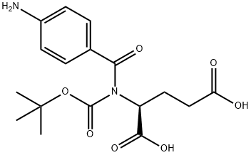 BOC-[N-ALPHA-(4-AMINOBENZOYL)]-L-GLUTAMIC ACID 结构式