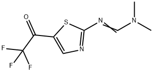 N,N-DIMETHYL-N'-[5-(2,2,2-TRIFLUOROACETYL)-1,3-THIAZOL-2-YL]IMINOFORMAMIDE 结构式