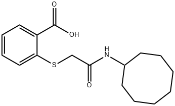 2-CYCLOOCTYLCARBAMOYLMETHYLSULFANYL-BENZOIC ACID 结构式