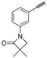 1-(3-ETHYNYLPHENYL)-3,3-DIMETHYL-2-AZETANONE 结构式