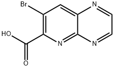 7-BROMOPYRIDO[2,3-B]PYRAZINE-6-CARBOXYLIC ACID 结构式