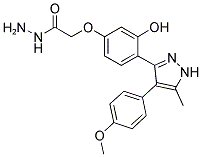 (3-HYDROXY-4-[4-(4-METHOXY-PHENYL)-5-METHYL-1H-PYRAZOL-3-YL]-PHENOXY)-ACETIC ACID HYDRAZIDE 结构式