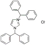 1,3-BIS-(DIPHENYLMETHYL)-IMIDAZOLIUM CHLORIDE 结构式