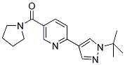 2-(1-TERT-BUTYL-1H-PYRAZOL-4-YL)-5-(PYRROLIDIN-1-YLCARBONYL)PYRIDINE 结构式