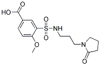 4-METHOXY-3-(([3-(2-OXOPYRROLIDIN-1-YL)PROPYL]AMINO)SULFONYL)BENZOIC ACID 结构式