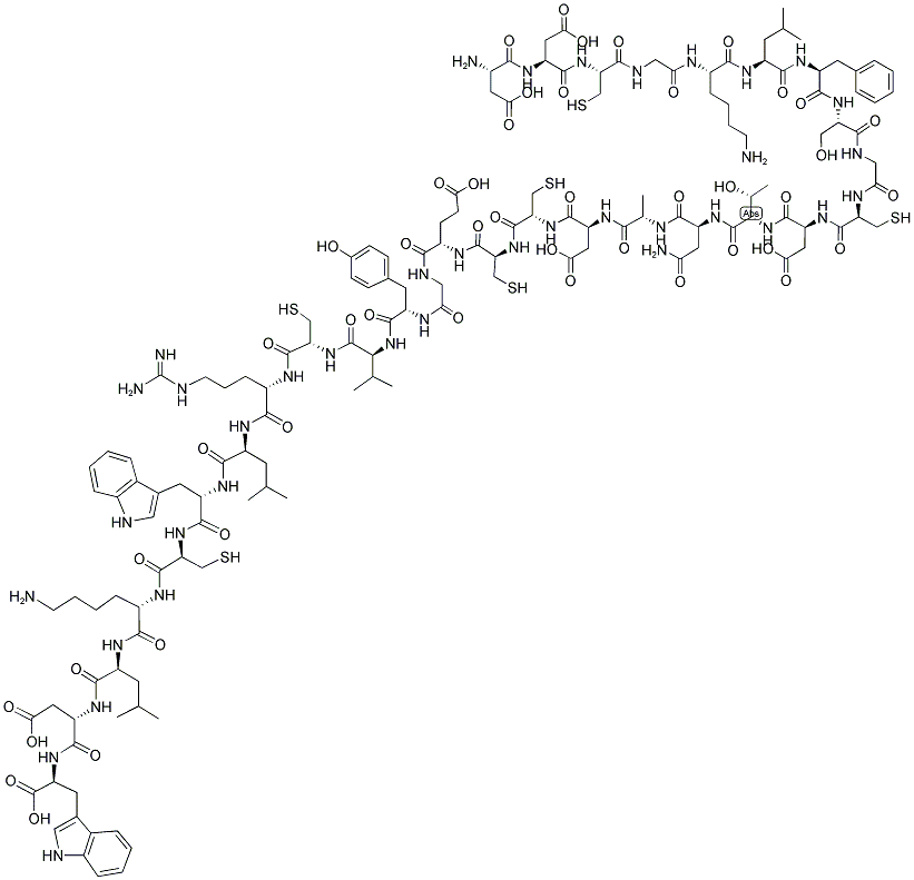 ASP-ASP-CYS-GLY-LYS-LEU-PHE-SER-GLY-CYS-ASP-THR-ASN-ALA-ASP-CYS-CYS-GLU-GLY-TYR-VAL-CYS-ARG-LEU-TRP-CYS-LYS-LEU-ASP-TRP 结构式