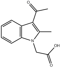 (3-ACETYL-2-METHYL-INDOL-1-YL)-ACETIC ACID 结构式