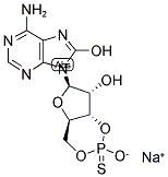 8-HYDROXYADENOSINE-3',5'-CYCLIC MONOPHOSPHOROTHIOATE, RP-ISOMER SODIUM SALT 结构式