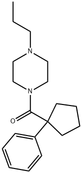 PHENYLCYCLOPENTYL 4-PROPYLPIPERAZINYL KETONE 结构式