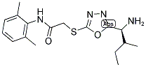 2-[5-(1-AMINO-2-METHYL-BUTYL)-[1,3,4]OXADIAZOL-2-YLSULFANYL]-N-(2,6-DIMETHYL-PHENYL)-ACETAMIDE 结构式