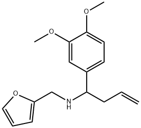 (3,4-DIMETHOXY-PHENYL)-(1-FURAN-2-YL-BUT-3-ENYL)-AMINE 结构式