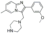 2-(3-METHOXY-PHENYL)-6-METHYL-3-PIPERAZIN-1-YLMETHYL-IMIDAZO[1,2-A]PYRIDINE 结构式
