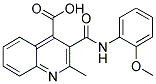 3-([(2-METHOXYPHENYL)AMINO]CARBONYL)-2-METHYLQUINOLINE-4-CARBOXYLIC ACID 结构式
