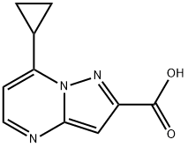 7-环丙基吡唑并[1,5-A]嘧啶-2-羧酸 结构式