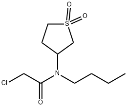 N-BUTYL-2-CHLORO-N-(1,1-DIOXIDOTETRAHYDROTHIEN-3-YL)ACETAMIDE 结构式