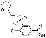 4-Chloro-3-[[(tetrahydrofuran-2-ylmethyl)amino]sulfonyl]benzoic acid 结构式