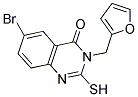 6-BROMO-3-(2-FURYLMETHYL)-2-MERCAPTOQUINAZOLIN-4(3H)-ONE 结构式