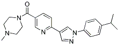 (6-[1-(4-ISOPROPYL-PHENYL)-1H-PYRAZOL-4-YL]-PYRIDIN-3-YL)-(4-METHYL-PIPERAZIN-1-YL)-METHANONE 结构式