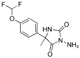 3-AMINO-5-(4-DIFLUOROMETHOXY-PHENYL)-5-METHYL-IMIDAZOLIDINE-2,4-DIONE 结构式
