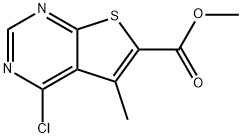 4-氯-5-甲基-噻吩并[2,3-D]嘧啶-6-甲酸 甲酯 结构式