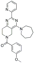 (4-Azepan-1-yl-2-pyridin-2-yl-7,8-dihydro-5H-pyrido[4,3-d]pyrimidin-6-yl)-(3-methoxy-phenyl)-methanone 结构式