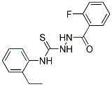 N-(2-ETHYLPHENYL)-2-(2-FLUOROBENZOYL)HYDRAZINECARBOTHIOAMIDE 结构式