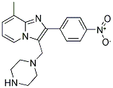 8-Methyl-2-(4-nitro-phenyl)-3-piperazin-1-ylmethyl-imidazo[1,2-a]pyridine 结构式