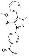 4-[5-AMINO-4-(2-METHOXY-PHENYL)-3-METHYL-PYRAZOL-1-YL]-BENZOIC ACID 结构式