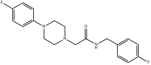 N-(4-FLUOROBENZYL)-2-[4-(4-FLUOROPHENYL)PIPERAZINO]ACETAMIDE 结构式