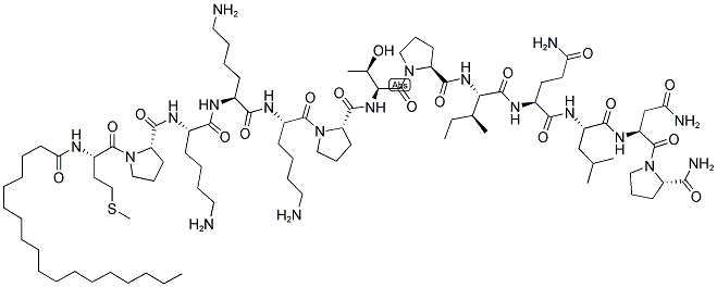 抑制剂多肽STE-MPKKKPTPIQLNP-NH2 结构式