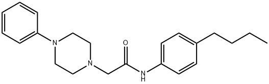 N-(4-Butylphenyl)-2-(4-phenylpiperazino)acetamide 结构式
