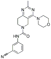 N-(3-CYANOPHENYL)-2-METHYL-4-MORPHOLIN-4-YL-7,8-DIHYDROPYRIDO[4,3-D]PYRIMIDINE-6(5H)-CARBOXAMIDE 结构式