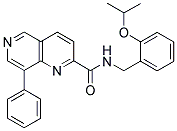 8-PHENYL-[1,6]NAPHTHYRIDINE-2-CARBOXYLIC ACID 2-ISOPROPOXY-BENZYLAMIDE 结构式
