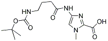 4-(4-((叔丁氧基羰基)氨基)丁酰胺基)-1-甲基-1H-咪唑-2-羧酸 结构式