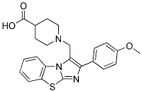 1-[2-(4-METHOXY-PHENYL)-BENZO[D]IMIDAZO[2,1-B]THIAZOL-3-YLMETHYL]-PIPERIDINE-4-CARBOXYLIC ACID 结构式