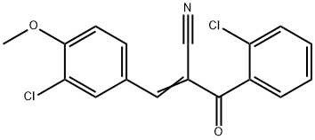 2-(2-CHLOROBENZOYL)-3-(3-CHLORO-4-METHOXYPHENYL)ACRYLONITRILE 结构式