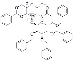 4,6-O-BENZYLIDENE-3-O-(2,3,4,6-TETRA-O-BENZYL-A-D-GALACTOPYRANOSYL)-D-GALACTOSE 结构式