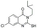 7-CHLORO-2-MERCAPTO-3-(3-METHYLBUTYL)QUINAZOLIN-4(3H)-ONE 结构式